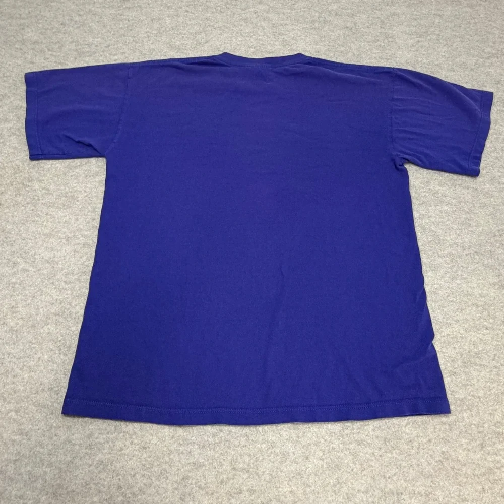 Adidas Vintage 90s Graphic T-Shirt Purple Made in USA Mens Medium Logo T Sporty
